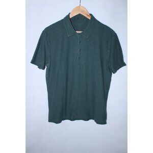 Falconeri Men's Large Green Short Sleeve Polo Shirt